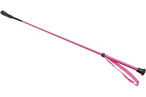 HORKA Cravache de course hippique en nylon durable 65 cm Rouge