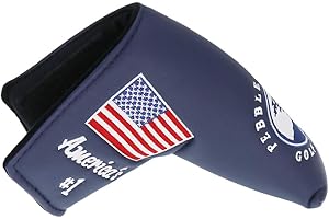 SEACLOUD Pebble Beach Housse de protection pour tête de golf Motif drapeau américain pour Scotty Cameron avec fermeture magnétique