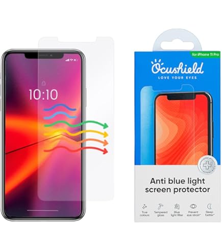 2 Films Protection écran Verre Trempé Filtre Anti Lumière Bleue Pr IPhone X / Xs