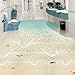 Produktbild Wuyyii Moderne Einfache Strand Sea Wave Fotowand Papier 3D Bodenfliesen Wandbilder Aufkleber Bad Wasserdicht Selbstklebende Vinyl 3D Tapete-450X383Cm
