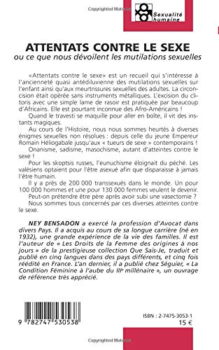 Livres Couvertures de Attentats contre le sexe ou ce que nous dévoilent les mutilations sexuelles