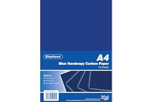 Stephens Special Quality Typewriter Carbon Paper Blue A4 10 Sheets for Tracing, Making A Print, Transfer Or Copy, Ideal for Classroom, Home and Office