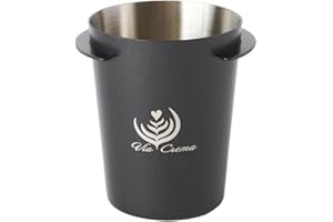 VIA CREMA Bicchiere Dosatore da Caffè 51 mm Misuratore Espresso. Accessorio Dosa Caffè Acciaio Inox (Tazza Dosaggio 51 mm)