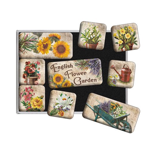 Nostalgic-Art 83042 Home und Country English Flower Garden, Magnet-Set, 9-teilig - 2