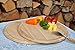 Produktbild 2 Picknick Pizzabrett, Flammkuchen Servierbrett, Holzbrett rund, PREMIUM-QUALITÄT, groß Holz,mit umlaufender Rille - Ölrille / Saftrille -, je ca. 28 cm, als Bruschetta-Pita-Döner-Naan-Roti-Ciabatta-Langos-Chubz-Servierbretter, Picknick-Schneidebrett Picknick-Schneidebrettchen, Picknickbrettchen,Anrichtebretter, Brotzeitbretter, Steakteller schinkenbrett rustikal, Schinkenteller von BTV