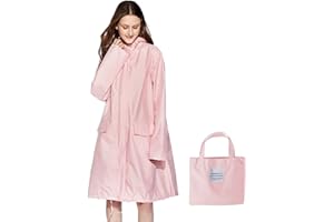Freiesoldaten Chaqueta impermeable de lluvia para mujer al aire libre a prueba de viento ligero poncho impermeable de secado rápido con capucha, rosa