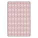 Produktbild BagsPillow Bathroom Bath Rug Kitchen Floor Mat Carpet,Geometric Decor,Diamond Shaped Enlarging Forms Rhombus Simple Striped Lines Artful Image,Light Pink,Flannel Microfiber Non-Slip Soft Absorbent