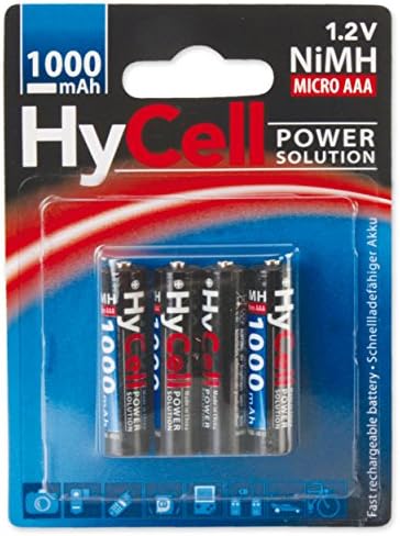 HYCELL AAA 1000mAh NiMH Rechargeable Batteries Pack of 4