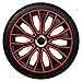 Produktbild 16 Zoll Radzierblenden / Radkappen Voltec pro Black red 16" SCHWARZ ROT