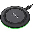 yootech Wireless Charger, Fast Wireless Charging Pad for iPhone 16e/16 Plus/16 Pro Max/16/15/14/13/SE/12/11/X/8, for Samsung Galaxy S23/S22/S21/S10, for Air Pods 3 Pro 2 (No AC Adapter)