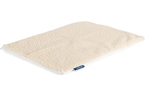 Ancol Self Heating Pet Pad Cream Fleece Cover with Thermal Structure - Removable Machine Washable for Cats and Dogs - 48cm x 38cm / Small