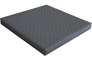 ‎KISSENFABRIK-JUWAN Pflegeleichtes Sitzkissen Stuhlkissen Bankkissen 40 x 40 x 4 cm Kunstlederbezug für Haus und Garten (grau Stepp-Optik)