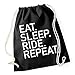 Produktbild Eat Sleep Ride Repeat Gymsack Black Certified Freak