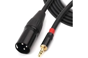 NANYI 3,5 mm (1/8 Zoll) TRS Stereo Stecker auf XLR Stecker Interconnect Audio Mikrofon Kabel, Geeignet für iPod, Handy, aktive Lautsprecher, Bühne, DJ, Studio Audio-Konsole, 3M / 10FT