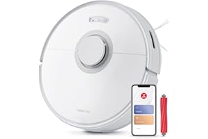 Roborock Q7 Max Aspirateur Robot Laveur 4200 Pa 180 Minutes d'Autonomie, Robot Aspirateur Autochargeable avec Navigation Lidar Cartographie WiFi/APP/Alexa, Mise à Niveau du S5 Max (Blanc), Pour Tapis