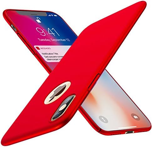 BSAMZ iPhone X Case, Ultra Thin Protect Case Back Cover with Ultra Light and Anti-Scratch Protective Design Case for iPhone X.(Red)