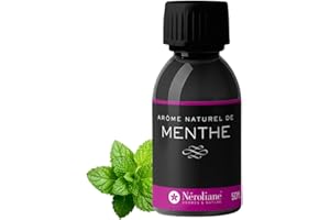 NÉROLIANE NEROLIANE – Arôme Alimentaire Naturel Menthe 50ml – Saveur Fraîche et Intense – Pour Glaces, Mousses, Pâtisseries, Thés, Boissons, Confiseries – Qualité Premium – Fabriqué en France