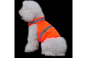 EGFheal Gilet fluorescent haute visibilité pour chien, gilet réfléchissant pour chien offrant une visibilité cruciale pour vous aider à protéger votre animal de compagnie des accidents de voiture et
