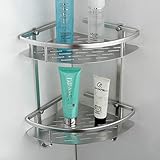KES A4022B Tub and Shower Large Corner Basket Two-Tier with Hook Wall Mount, Aluminum (Kitchen &amp; Home)