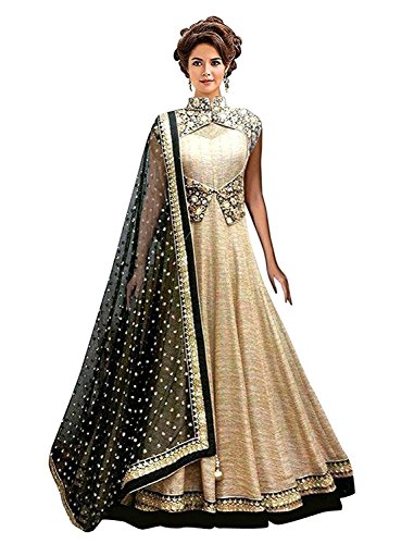 ECOLORS FAB Women's Women's bhagalpuri silk Semi Stiched Salwar Suit Dress Material