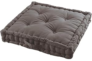 Acomoda Textil – Cojín de Suelo Acolchado con Asa de Transporte. Cojines para Palets, Banco, Silla y Suelo, Asiento Cómodo Decorativo para Interior y Exterior. (Gris Oscuro, 60x60cm, 1 Unidad)