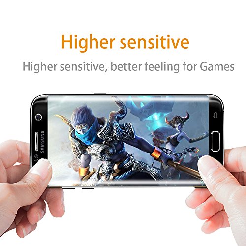 SamSung Galaxy S6 Edge Plus Displayschutz,Mture Schutzfolie [stoßfest] [robust und praktisch] Schutzfolie Gehärtetes Glas Displayschutzfolie für SamSung Galaxy S6 Edge Plus (Schwarz) - 6