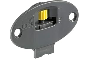 Hettich - Ferrure De Porte - Pièce De Coulissage À Visser Pour Une Armoire Avec 1 Porte En Applique (Entaille En Queue D'Aronde) Et 1 Porte Rentrante