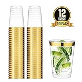 🍒 50 Pieces 350ml Vasos de plástico te da un montón de tazas para muchas personas. Esta es la idea de la fiesta sin problemas para hacer que su noche sea una brisa.