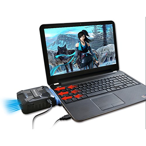 [Beste Laptop Kühler] RECESKY LPC-03 Air Extrahierung Laptop mit Vakuum-Lüfter – USB, Windsteuerung , leiser Betrieb, ultra-portable Heizkörper, CPU-Kühler, Lüfter-Kühlkörper für Notebook, Laptop - 2