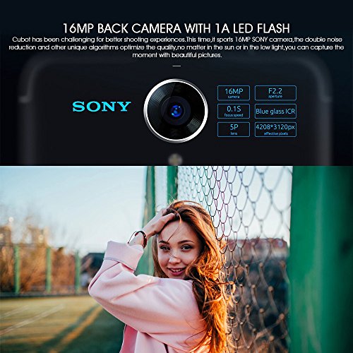 Cubot Note Plus (2017) Smartphone ohne vertrag ( 13,22 cm (5.2 zoll) , 32GB Speicher, 3GB RAM, Anroid 7.0, 16MP + 16MP Dualkamera, Dual Sim Smartphone) 4G LTE Smartphones