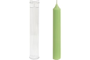 TUZSOCR Kerzenform Aus Kunststoff|Kerzenform Zum Gießen Set,Silikon Kunststoff, 3D Kerzen-Gießform DIY Handgemacht Aromatherapie Kerzenform Für Kerzen Machen (L-3.5x25cm)