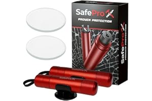 SafePro X Rettungswerkzeug (2er-Pack), lebensrettender Fensterbrecher und Gurtschneider, unverzichtbarer Auto-Sicherheitshammer zur Unfallvorsorge, kompaktes Notfall-Rettungswerkzeug