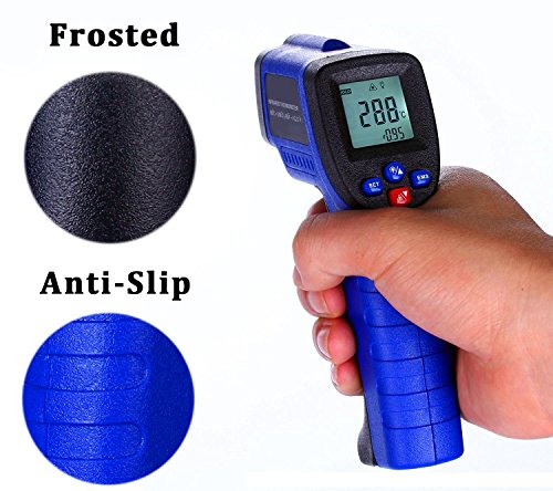 KINGTOP Infrarot Thermometer Laser Berührungsloses Digital Thermometer -50°C bis +550°C - 5