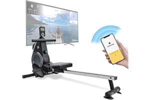 Vogatore Bluefin Fitness Blade FIT per Kinomap Vogatori per palestra domestica Pieghevole Console digitale LCD App smartphone Vogatore pieghevole per la tua palestra a casa,A NERO 2023,142x53.5x20 cm