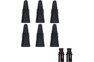ARROMI 6 Pièces Bouchon Bouteille Vin, Bouchon Bouteille, Bouchon Vin, Pour Bouteille De Boisson Avec Bouchon En Liège Pour Garder Le Vin Frais (Noir, 2.3 * 6.4cm)