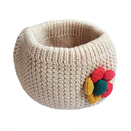 Lacaca Kids Winter O-ring Knit Woolen Baby Scarf Warmer Neck (Beige)