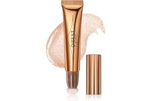 ‎BEAUTY SEARCHER Flüssige Kontur Beauty Wand, Gesichts Highlighter und Bronze Stick mit Kissen Applicator befestigt, Schimmer lange anhaltende seidige Creme Gesicht Highlighter Bronze Make-up Stick (04# Perlweiß)