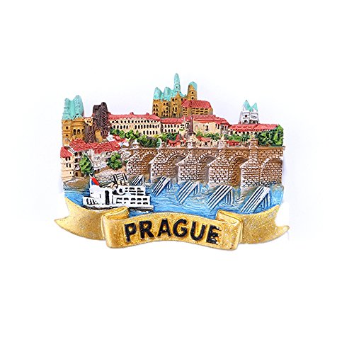 Preisvergleich Produktbild lvedu Prag Tschechische Republik Karlsbrücke Kunstharz Magnetverschluss Kühlschrank Tourismus Landschaft Souvenir für Kühlschrank Home Decor