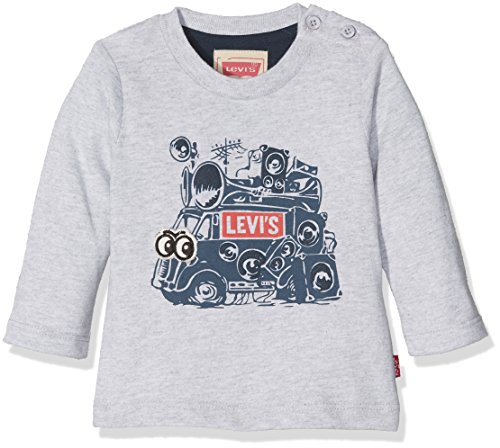 Levi's Baby-Jungen T-Shirt LS Tee Trucki, Gris (Marled Grey), 98 Levi's Baby-Jungen T-Shirt LS Tee Trucki, Gris (Marled Grey), 98