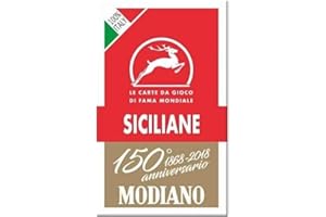 Modiano Rote Siciliane Spielkarten zum 150. Jahrestag