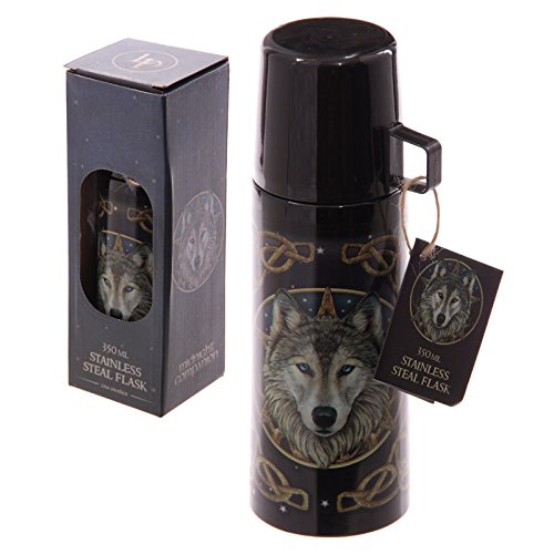 kleine Edelstahl Thermosflasche "keltischer WOLF" Lisa Parker fÃ¼r 350 ml NEU OVP