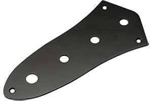 Musiclily 3 Agujeros Placa de Control para Jazz Bass, Negro