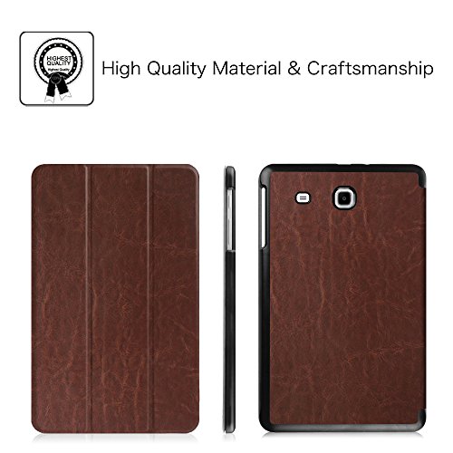 Fintie Samsung Galaxy Tab E 9.6 Hülle Case – Ultra Schlank Superleicht Ständer Smart Shell Cover Schutzhülle Etui Tasche für Samsung Galaxy Tab E T560N 24,3 cm (9,6 Zoll) Tablet-PC, Vintage Braun - 2