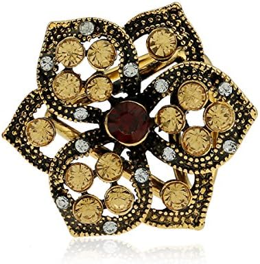 WKAIJCJ Scarf Buckle Woman Accessories Retro Fashion Flowers Tricycle 3.8 * 3.8cm,OneColor-OneSize