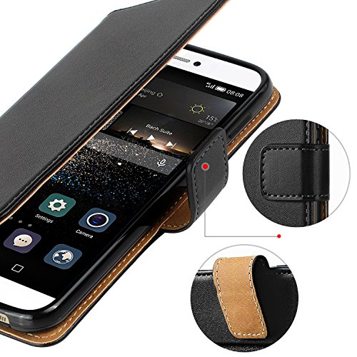Huawei P8 HÃ¼lle, HOOMIL HandyhÃ¼lle Huawei P8 Tasche Leder Flip Case Brieftasche Etui SchutzhÃ¼lle fÃ¼r Huawei P8 Cover - Schwarz (H3062)