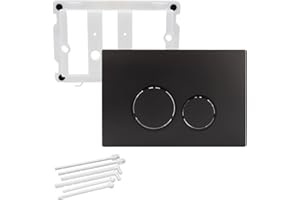 kör4u Betätigungsplatte für Geberit Spülkasten Sigma UP300, UP320 & Delta UP100, runde Taster (schwarz matt)