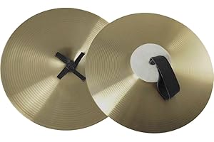 MUTEITT 2 Pezzi Piatti Crash Pratica Piatto a Mano in Lega Strumento Musicale Tamburo Tradizionale per Prestazioni di Adulti Principianti