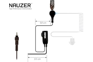 nauzer Pin 39-clp micro-auricular tubolare professionale con PTT Speciale per Ambienti rumorosi, uso militare, sicurezza O industriale per Motorola CLP