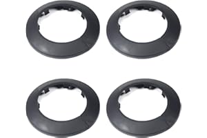 MroMax Lot de 4 cache-tuyaux en plastique PP pour décoration de tuyau d'eau de 6 cm de diamètre extérieur - Noir - 63 mm