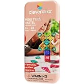 Cleverclixx Mini Tiles Travel Pack Seyahat SetiManyetik Bloklar, Pastel 28 Par&ccedil;a